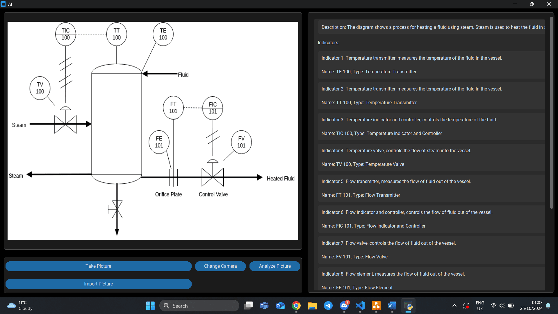Python (PFD & P&ID) Analysis Using AI and ML Agents screenshot 1