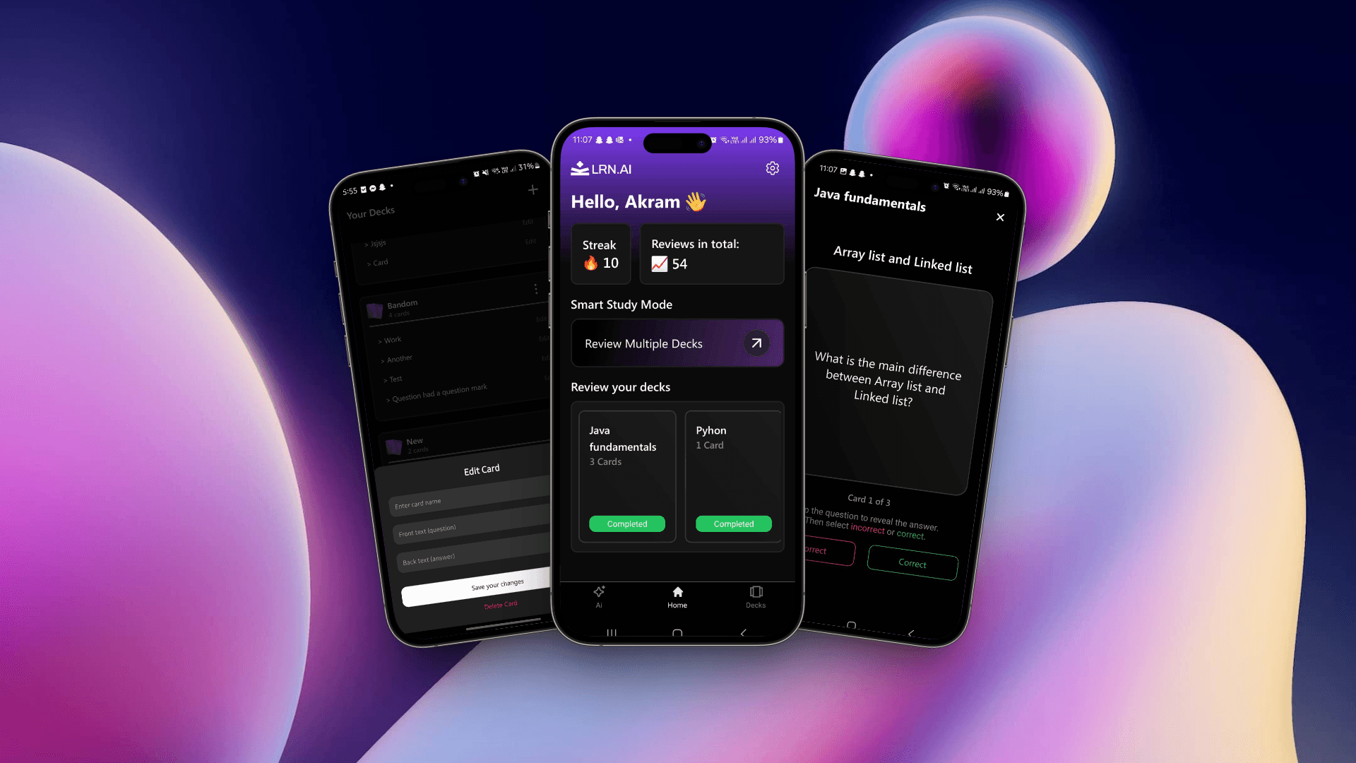 LRN.AI - Flashcard App
